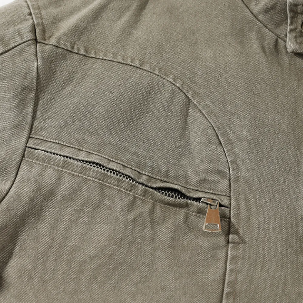 Heavy duty washed canvas American Jacket