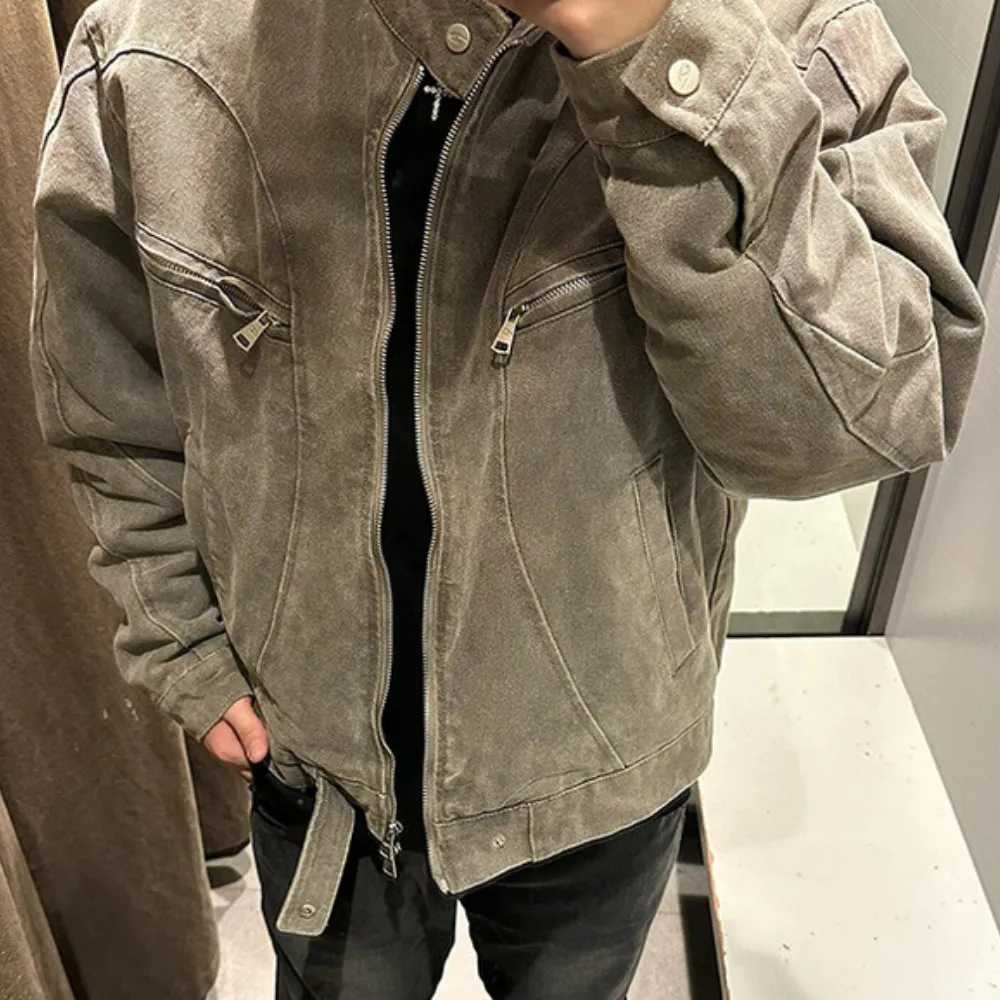Heavy duty washed canvas American Jacket