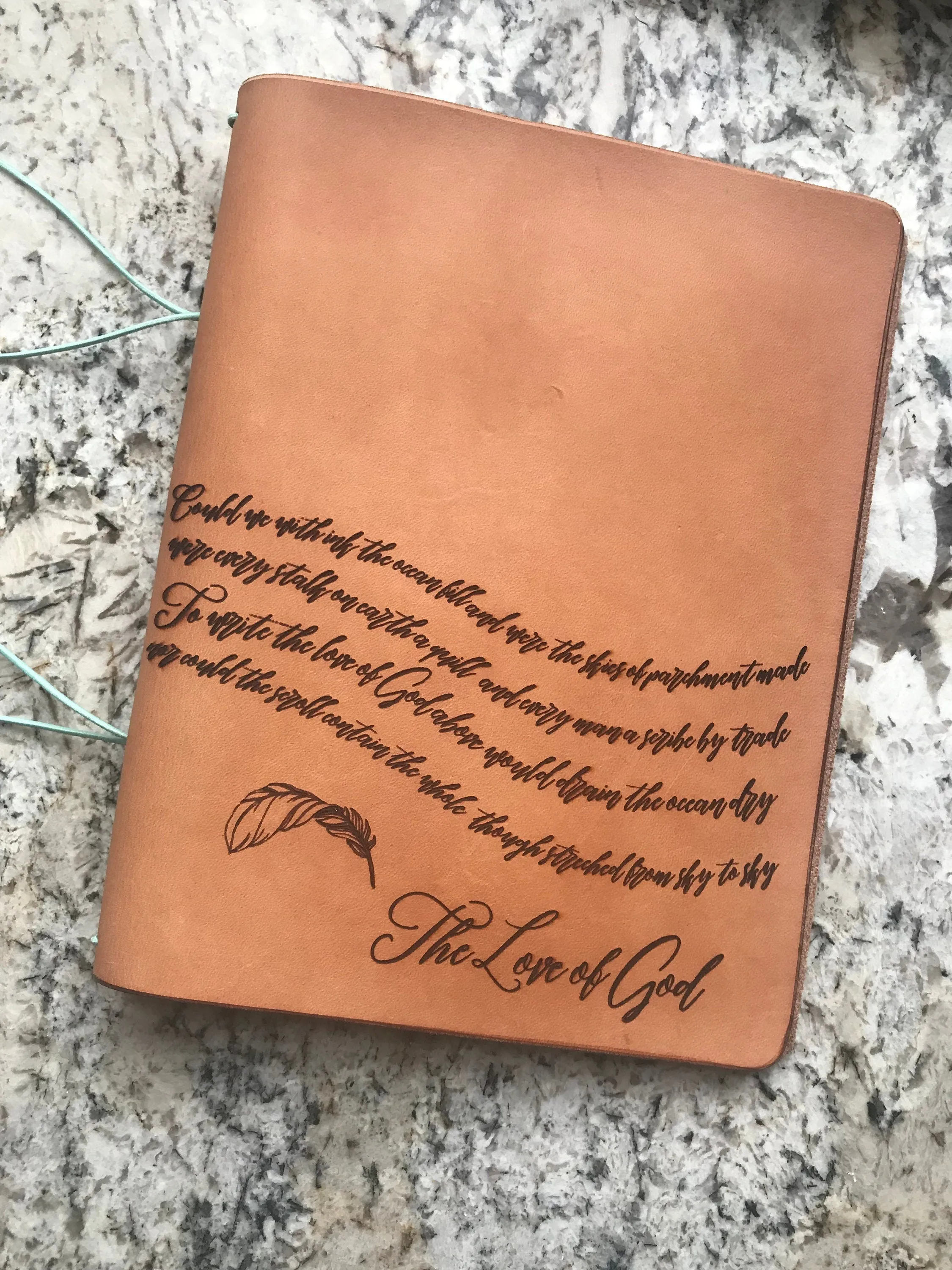 Heirloom Leather Journal, Veg Tanned Leather Notebook, Composition Cover, Moleskine XL inserts INCLUDED