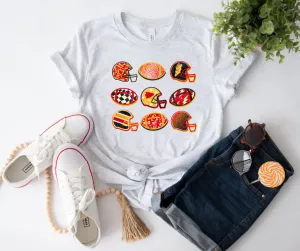 Helmet Football Pattern Ash Tee