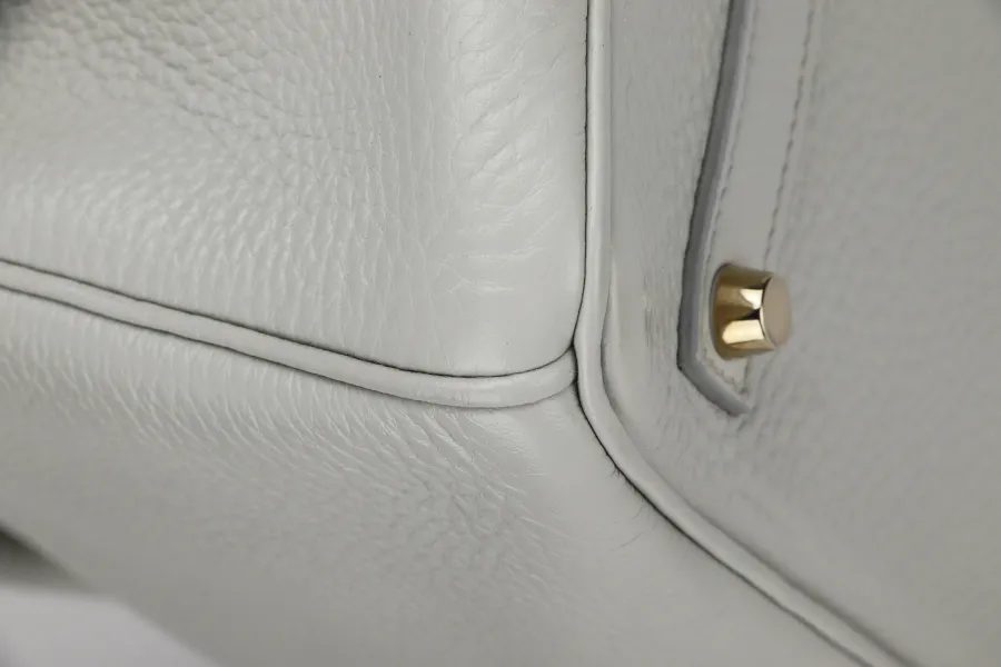 HERMES BIRKIN 35 (STAMP N) GRIS PERLE TOGO GOLD HARDWARE WITH KEYS&LOCK, RAINCOAT, DUST COVER & BOX