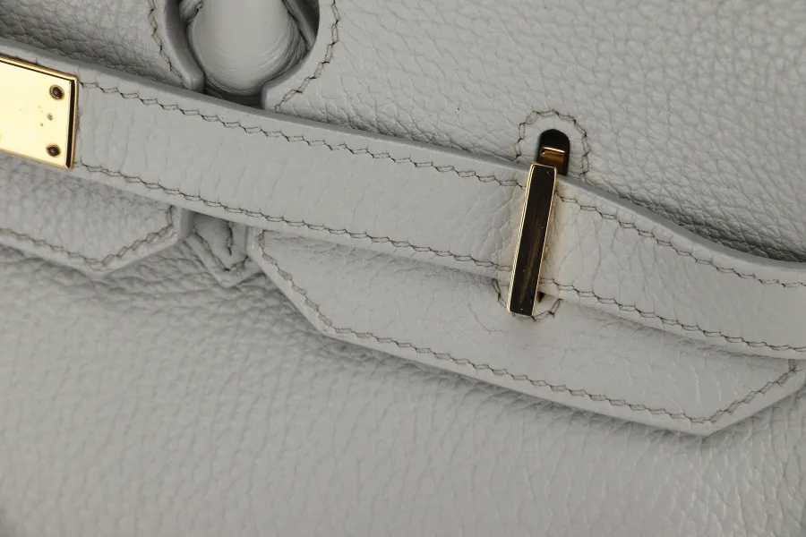 HERMES BIRKIN 35 (STAMP N) GRIS PERLE TOGO GOLD HARDWARE WITH KEYS&LOCK, RAINCOAT, DUST COVER & BOX