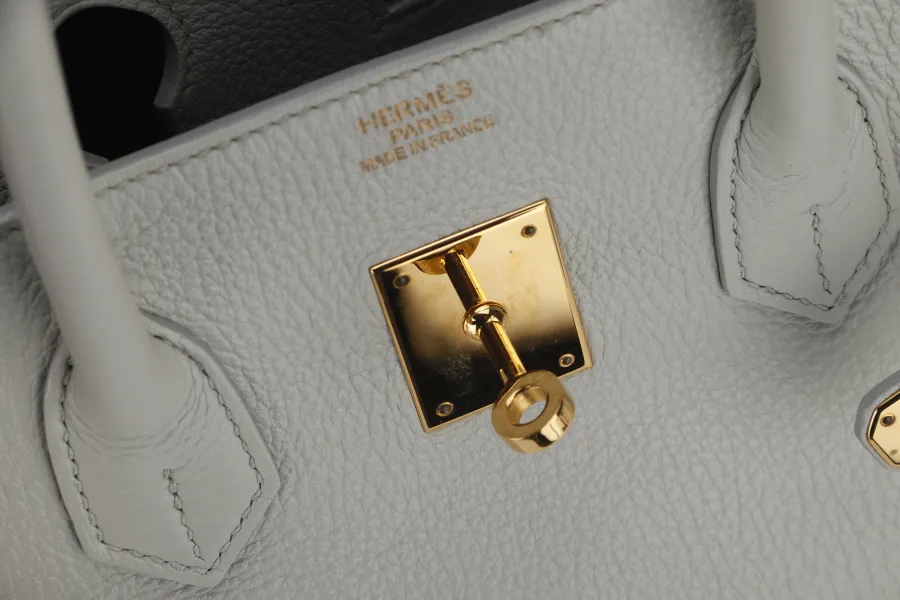 HERMES BIRKIN 35 (STAMP N) GRIS PERLE TOGO GOLD HARDWARE WITH KEYS&LOCK, RAINCOAT, DUST COVER & BOX