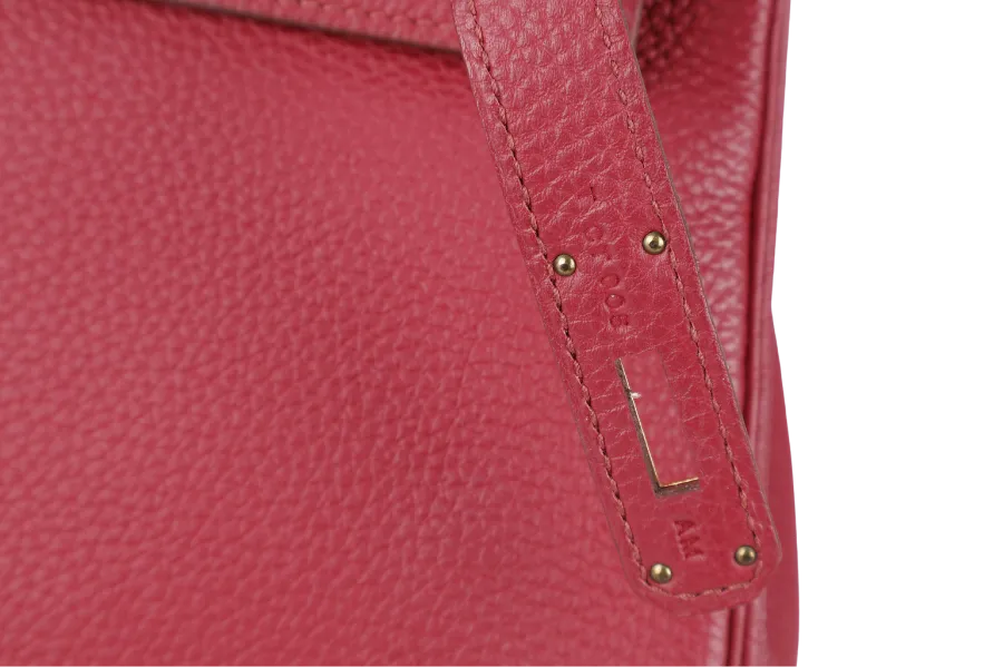 HERMES KELLY 32 RUBIS TOGO GOLD HARDWARE STAMP T (2015) WITH KEYS & LOCK, RAINCOAT, STRAPS , DUST COVER AND BOX