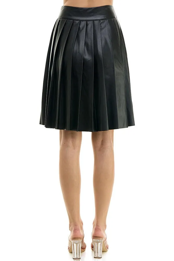 High Rise Pleated Skirt