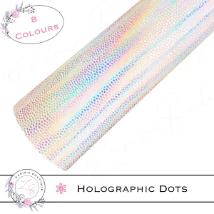 ⋅ Holographic Confetti Dots ⋅ Vegan Faux Leather ⋅ Light Pink ⋅