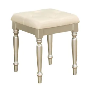 Homelegance Celandine Vanity Stool in Pearl/Silver 1928-14