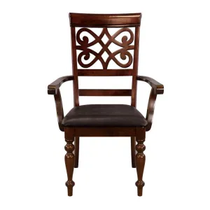 Homelegance Creswell Arm Chair in Dark Cherry (Set of 2)
