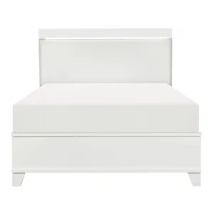 Homelegance Kerren Queen Platform Bed in White 1678W-1*
