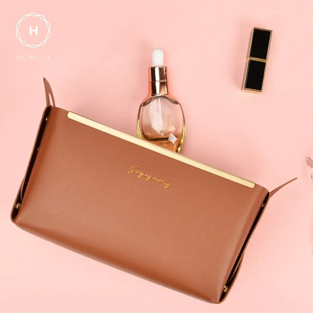 Homlly Leather PU Cosmetic Makeup Organizer Jewelry Storage Basket