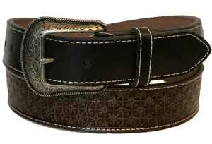 Hooey Men's Brown and Black Basket Weave Western Belt - 1654BE1