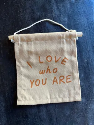 I Love Who You Are Hang Sign-Peach
