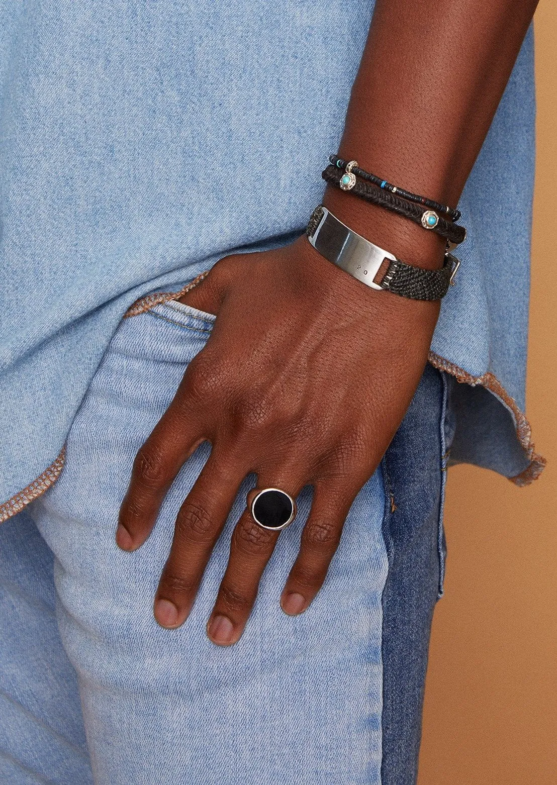 ID Belt Bracelet in Black