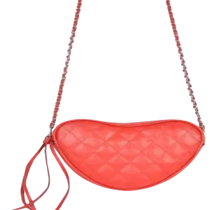 iHeart Red Heart Shape Purse Shoulder Strap Purse Pu Leather Zipper Closure