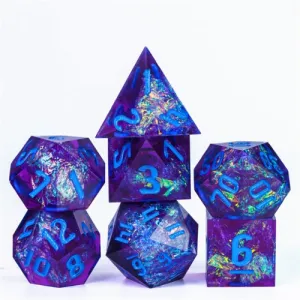 Intergalactic Wonder - Candy Glitter Paper Dice - RPG Dice Set