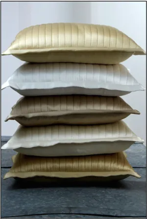 Ivory Charmeuse Channel Quilt Sham - Ann Gish