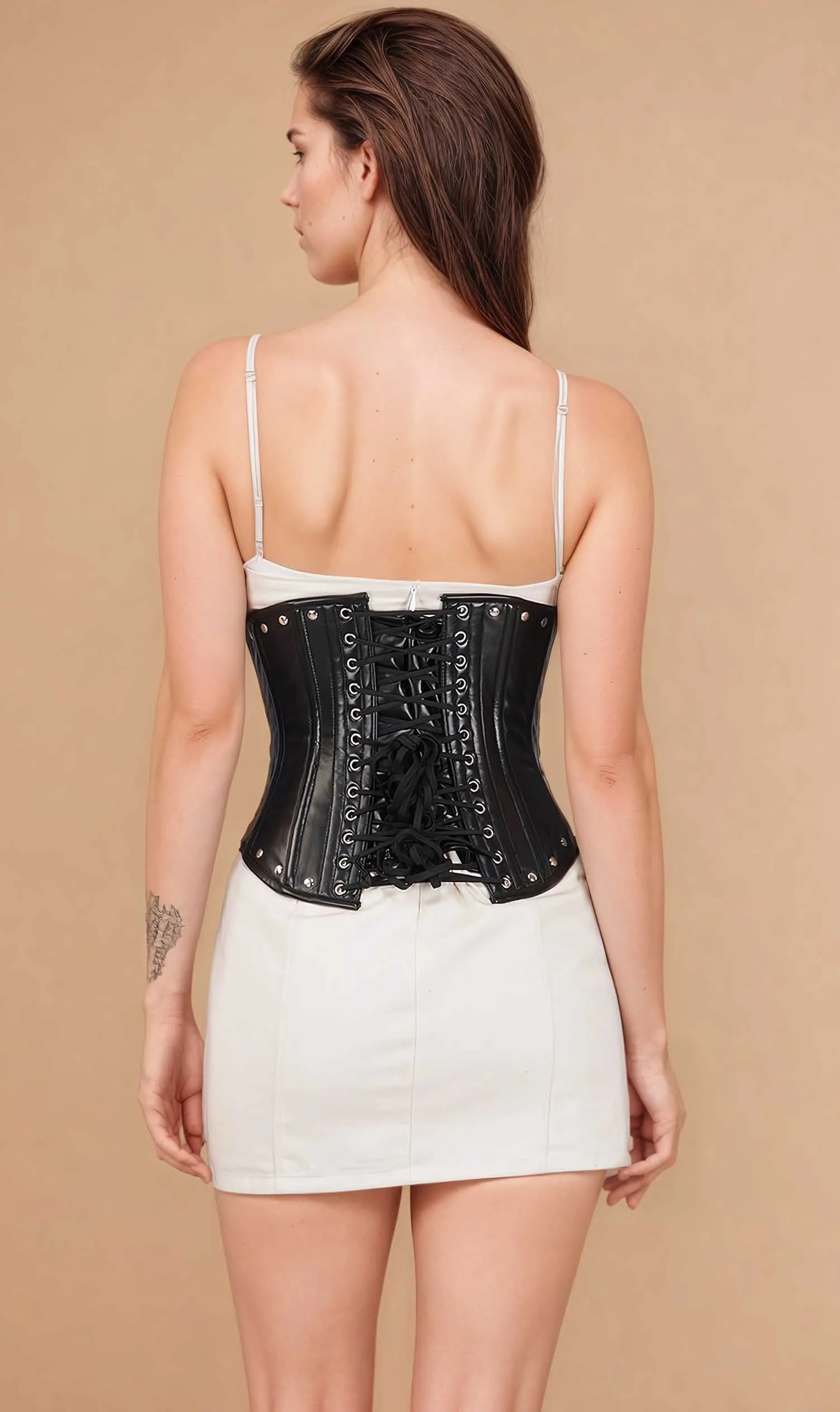 Janai Black Long Underbust Corset