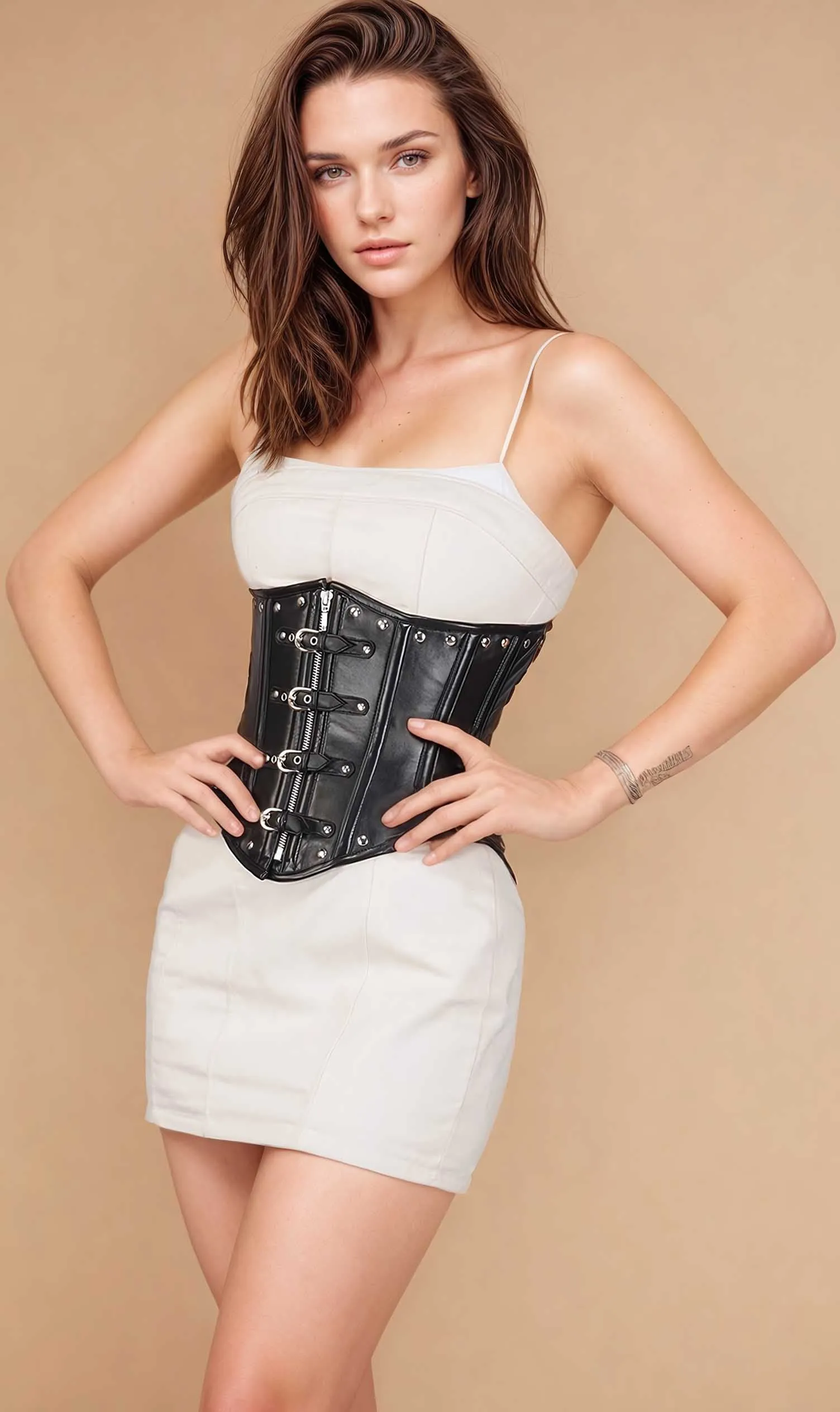 Janai Black Long Underbust Corset