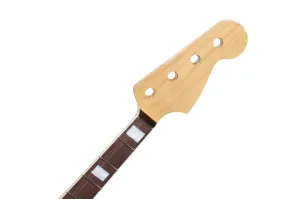 Jazz Bass Replacement Neck, Rosewood Board, with Finish, Binding & Block inlays
