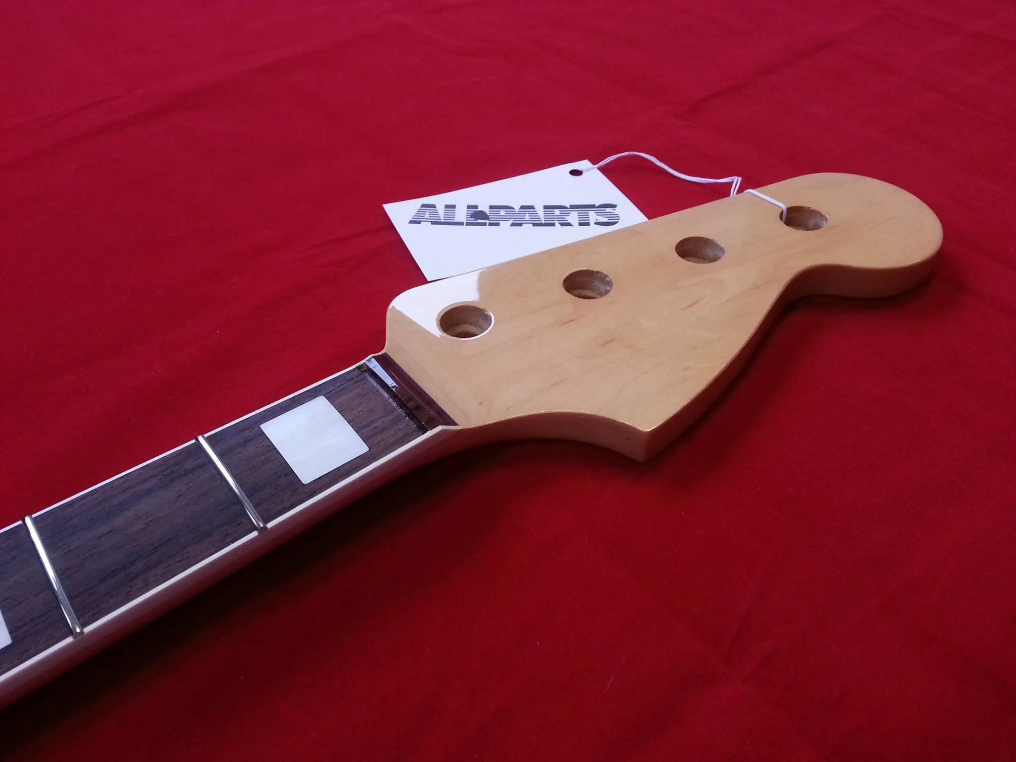 Jazz Bass Replacement Neck, Rosewood Board, with Finish, Binding & Block inlays