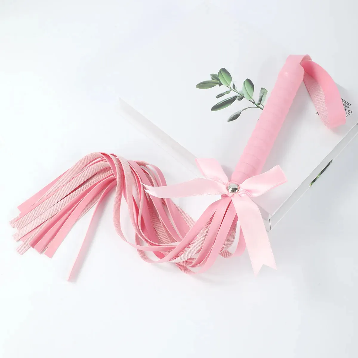 Kawaii Pink PU Leather Bow Flogger (Colors)