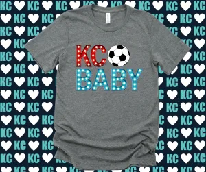 KC BABY MARQUEE LETTERS Grey Tee