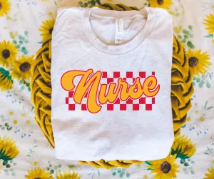 KC Colors Checkered Nurse Ash Tee