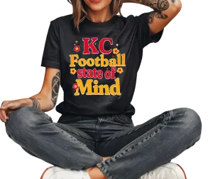 KC Football State of Mind Black Tee