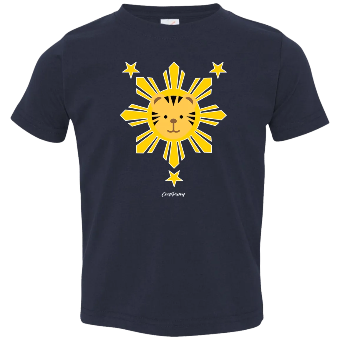 Kids  Yellow Sun Tiger Toddler Jersey T-Shirt