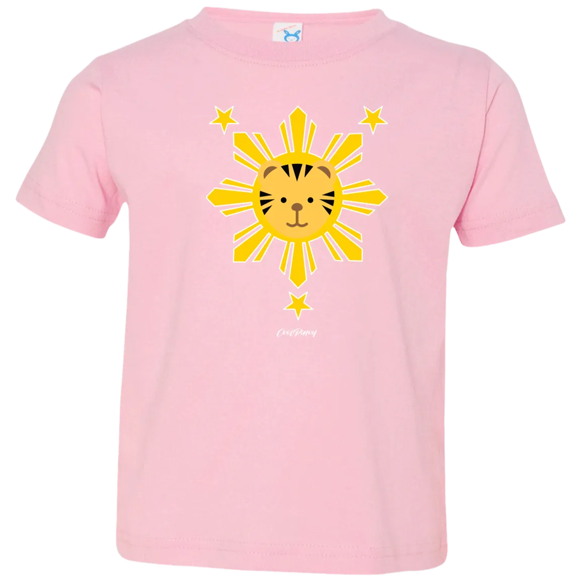 Kids  Yellow Sun Tiger Toddler Jersey T-Shirt