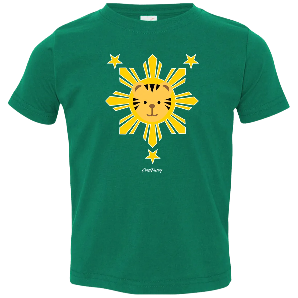 Kids  Yellow Sun Tiger Toddler Jersey T-Shirt