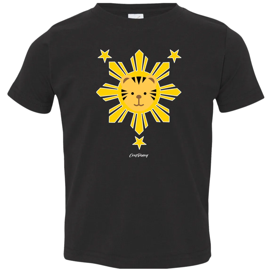 Kids  Yellow Sun Tiger Toddler Jersey T-Shirt