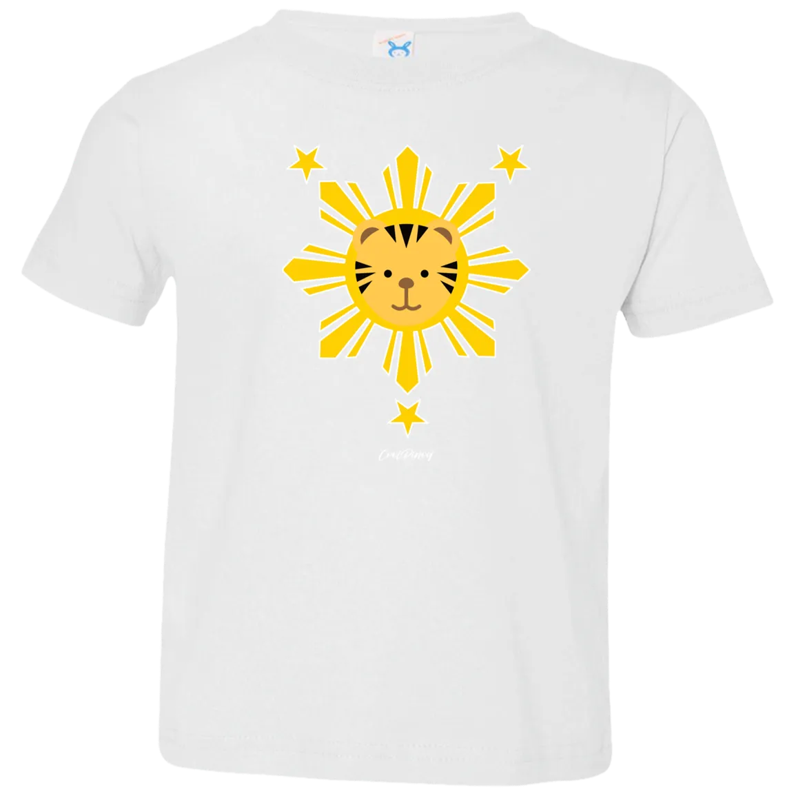 Kids  Yellow Sun Tiger Toddler Jersey T-Shirt