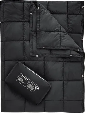 KingCamp Camping Blanket Lightweight, Multifunctional Warm Puffy Outdoor Blanket with Snap Button, Water Repellent, Packable, for Travel, Airplane, Hiking, Picnic