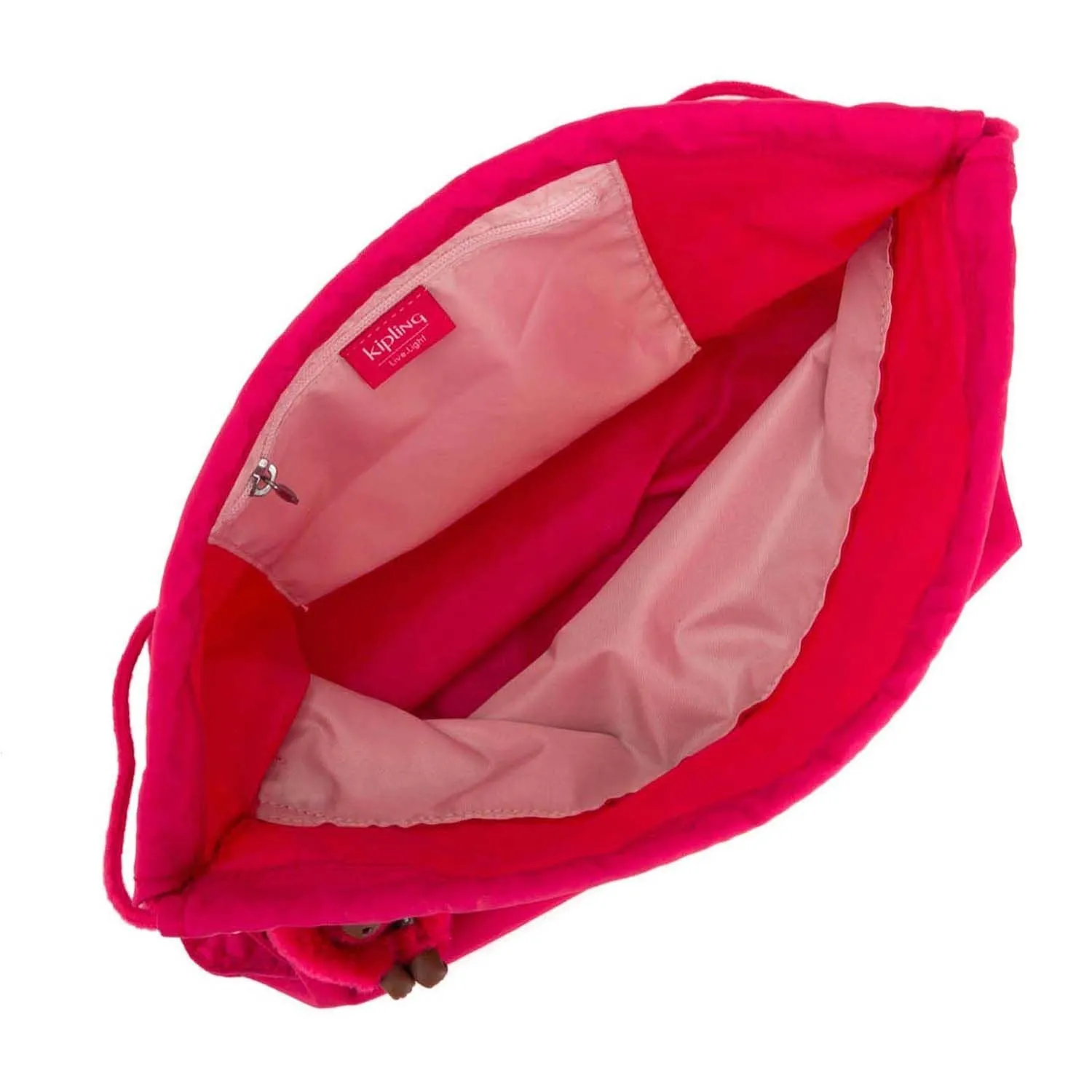Kipling-Supertaboo-Medium Drawstring Swim Bag -True Pink-09487-09F