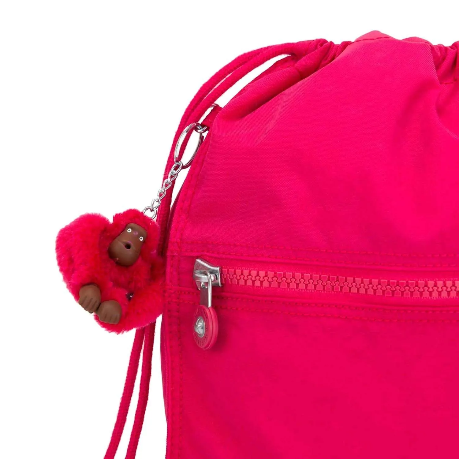 Kipling-Supertaboo-Medium Drawstring Swim Bag -True Pink-09487-09F