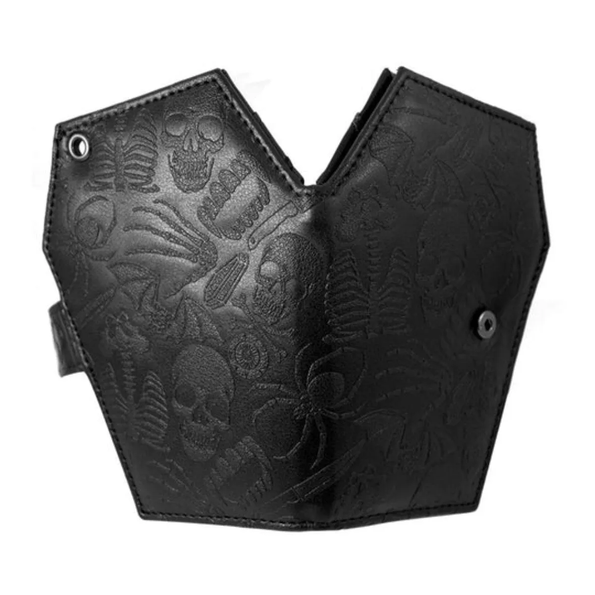 Kreepsville 666 Embossed Skull Coffin Faux Leather Wallet