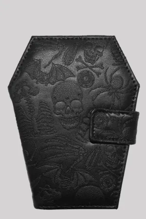 Kreepsville 666 Embossed Skull Coffin Faux Leather Wallet