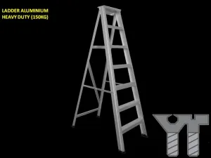 LADDER ALUMINIUM HEAVY DUTY 5 STEPS (150KG)
