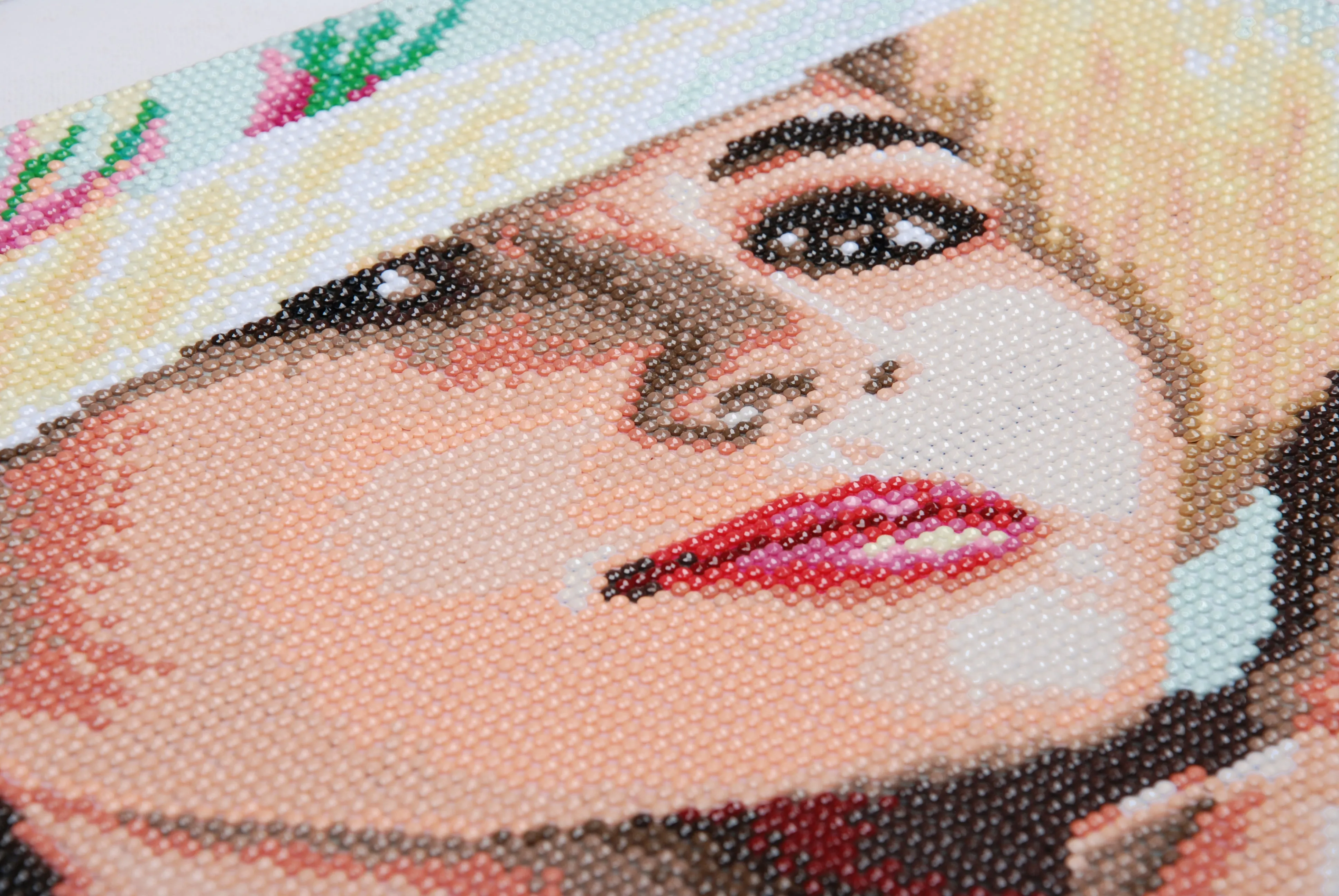 Lanarte Diamond Painting Needlecraft Kit Poylester Canvas Children Crafts 49x37 cm - Lady With Hat