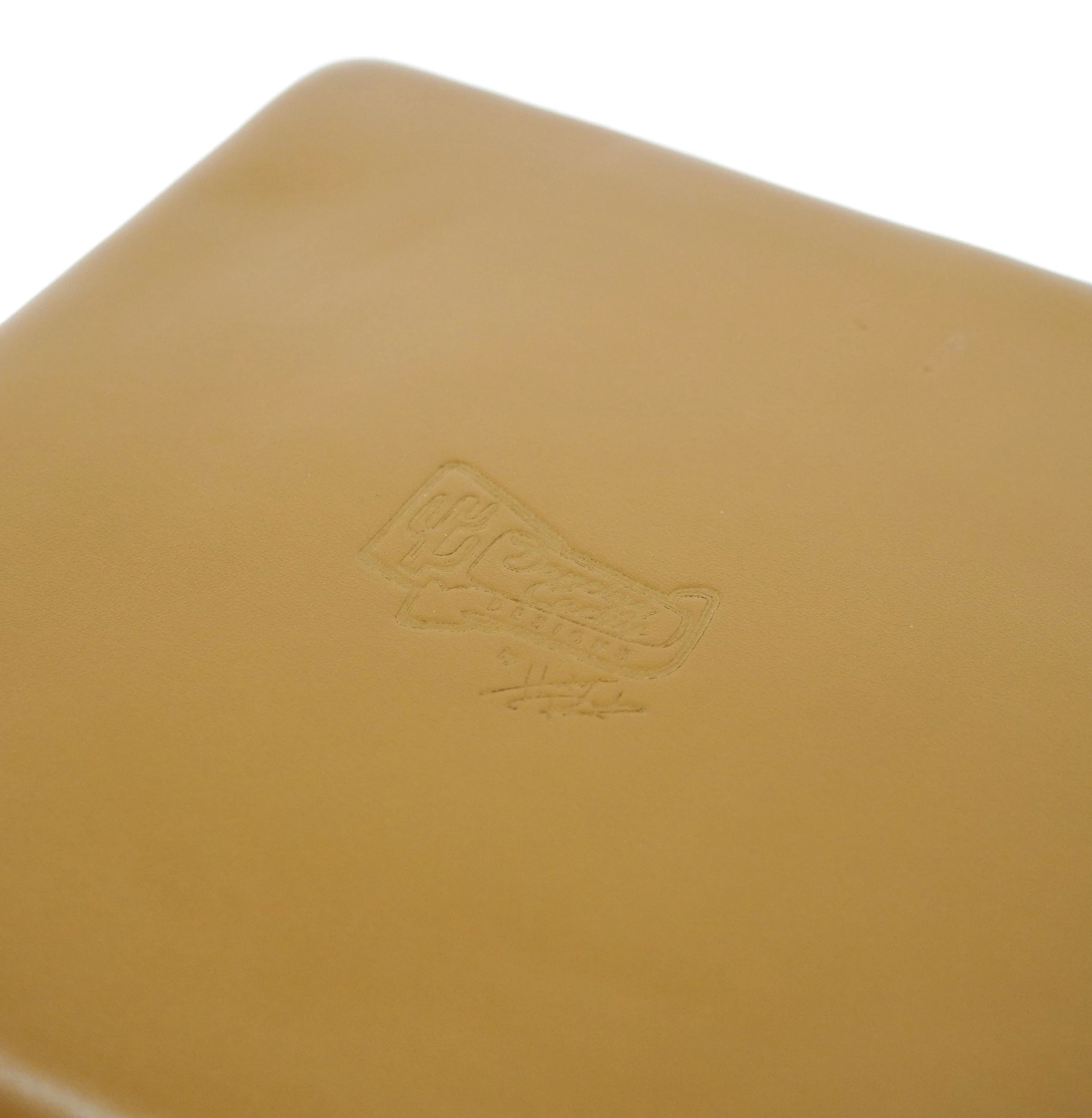 Large Tray - Smooth Latte Leather w/ Turquoise Denver Tool