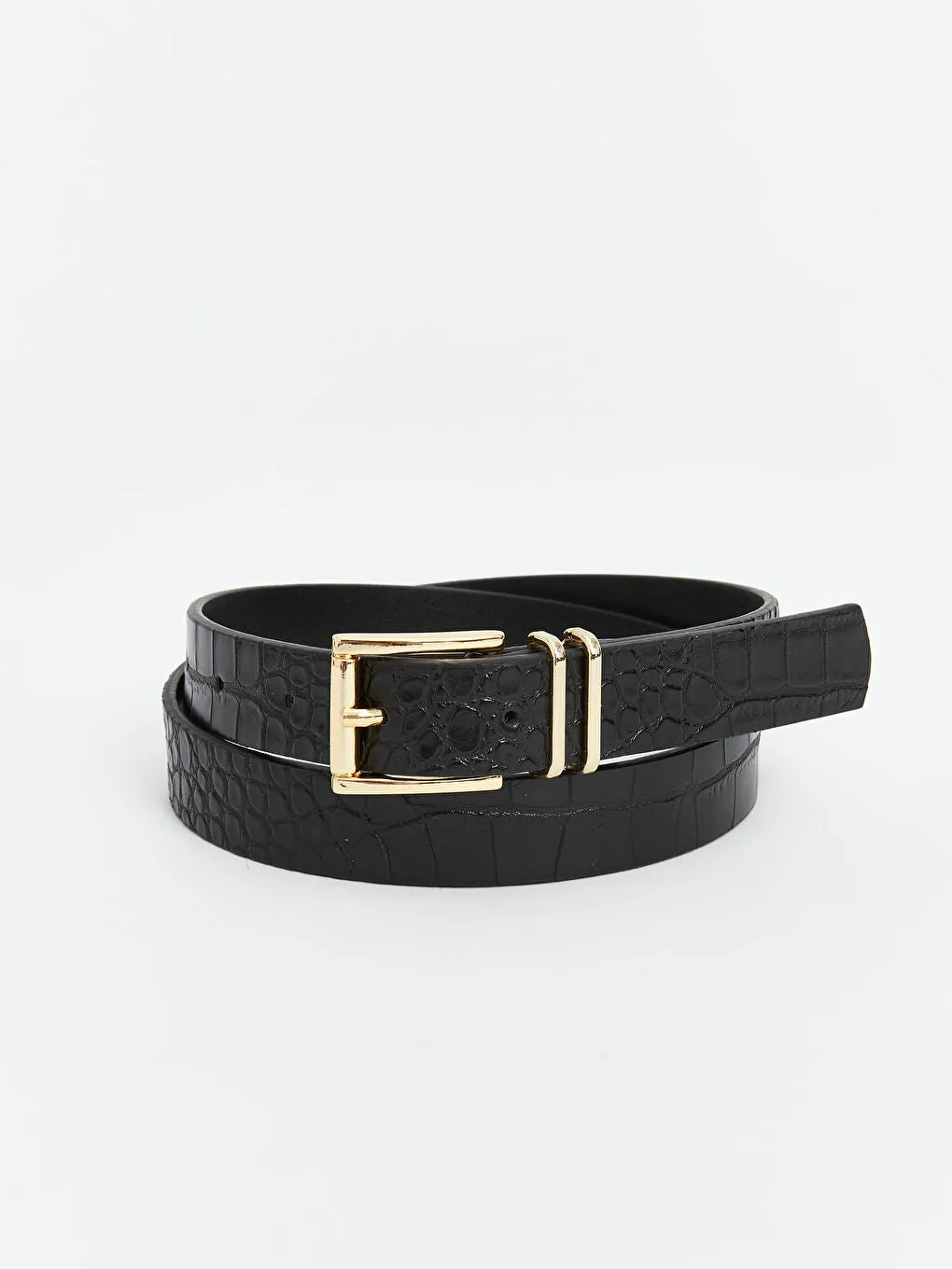LCW ACCESSORIES Brown Leather Look Women Belt 2-Pack
