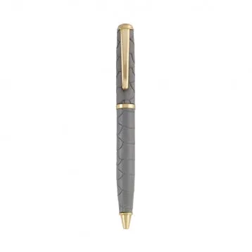 LEATHER BALL PEN - GI - FULL WRAP SLATE PYTHON