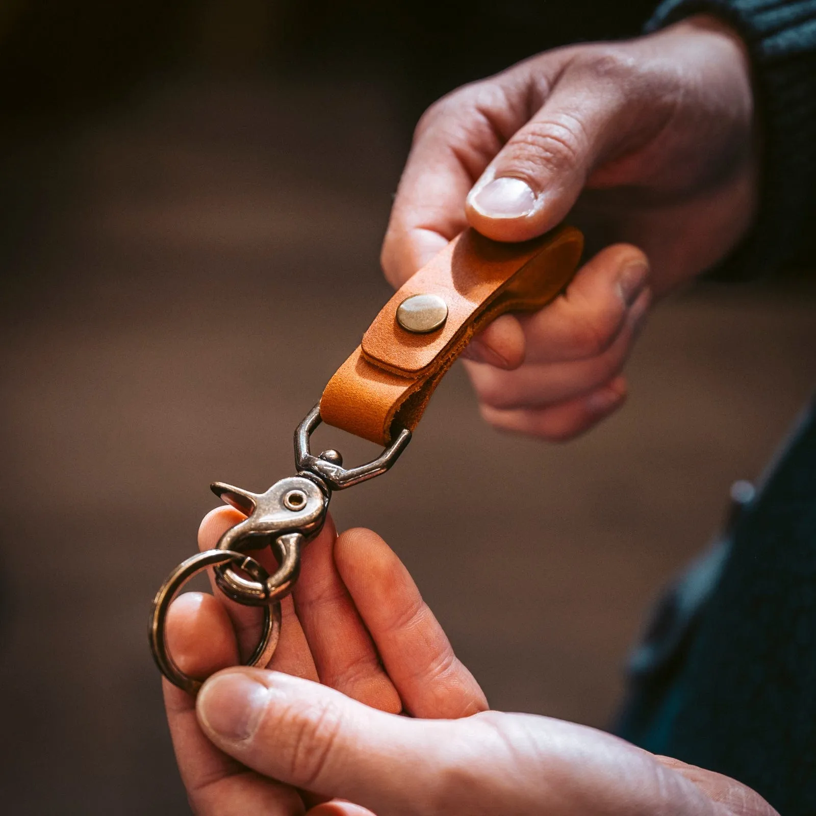 Leather Belt Loop Keychain