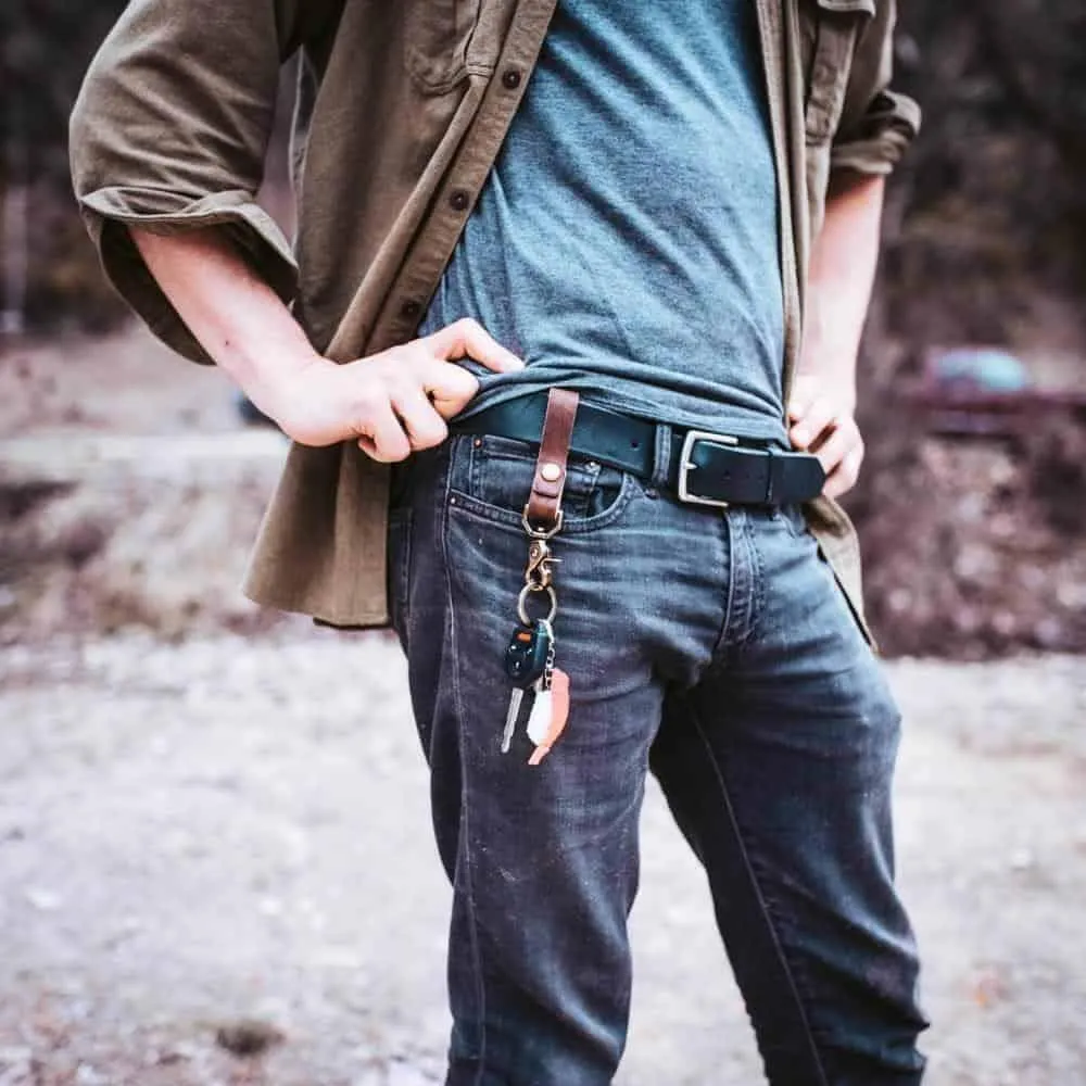 Leather Belt Loop Keychain