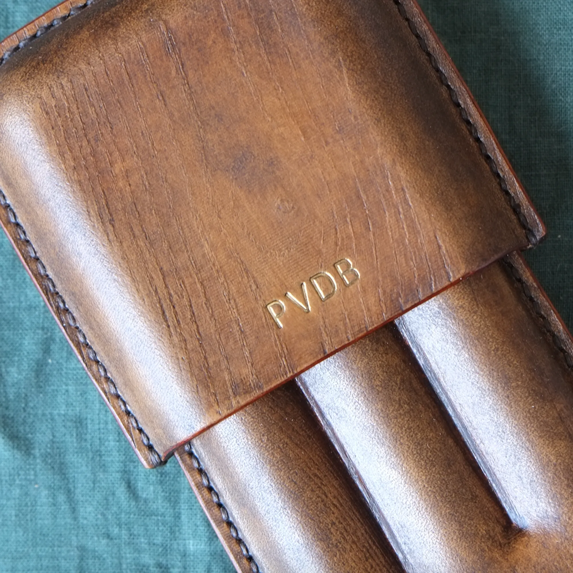 LEATHER CIGAR CASE / TAN