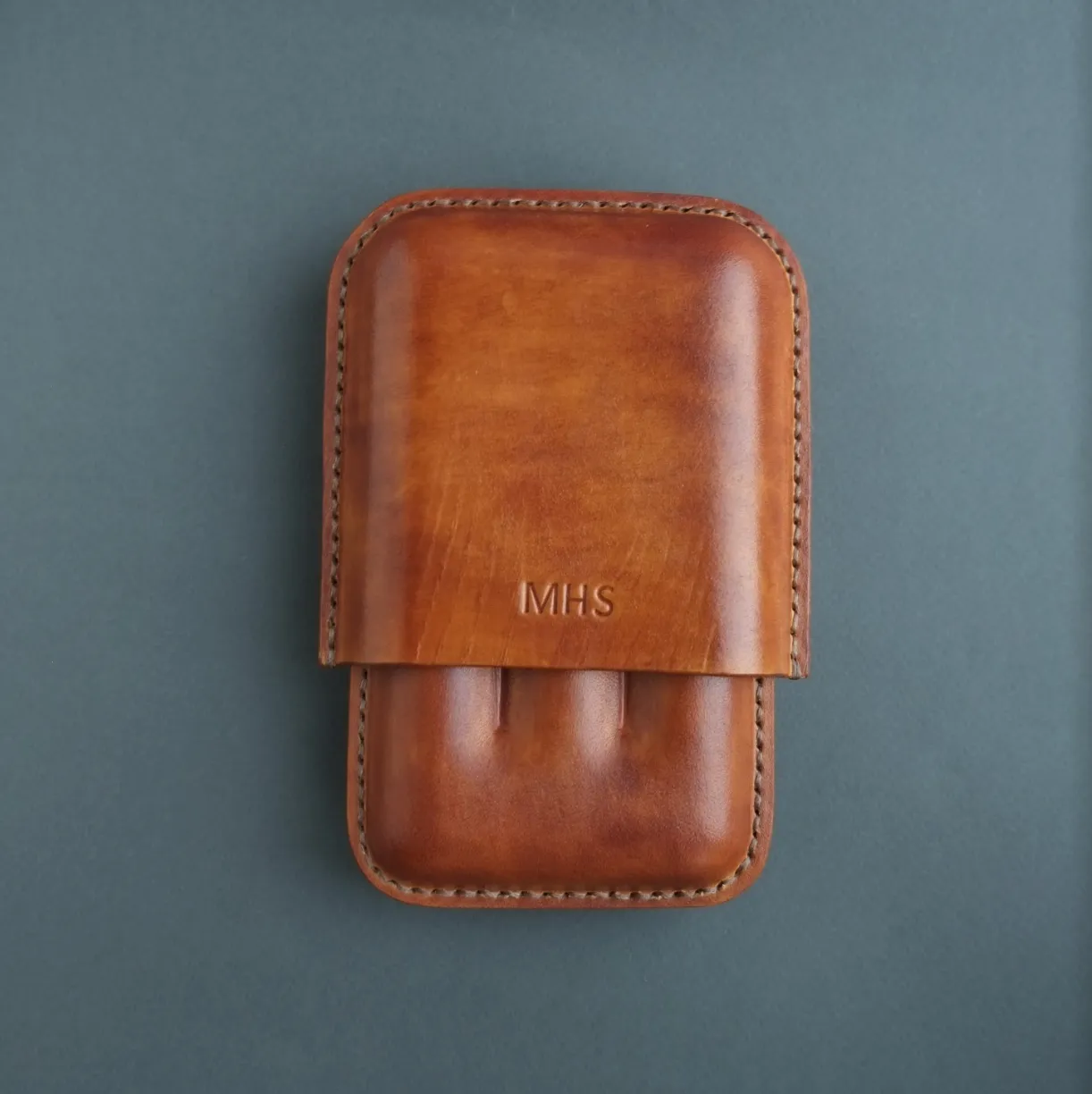 LEATHER CIGAR CASE / TAN