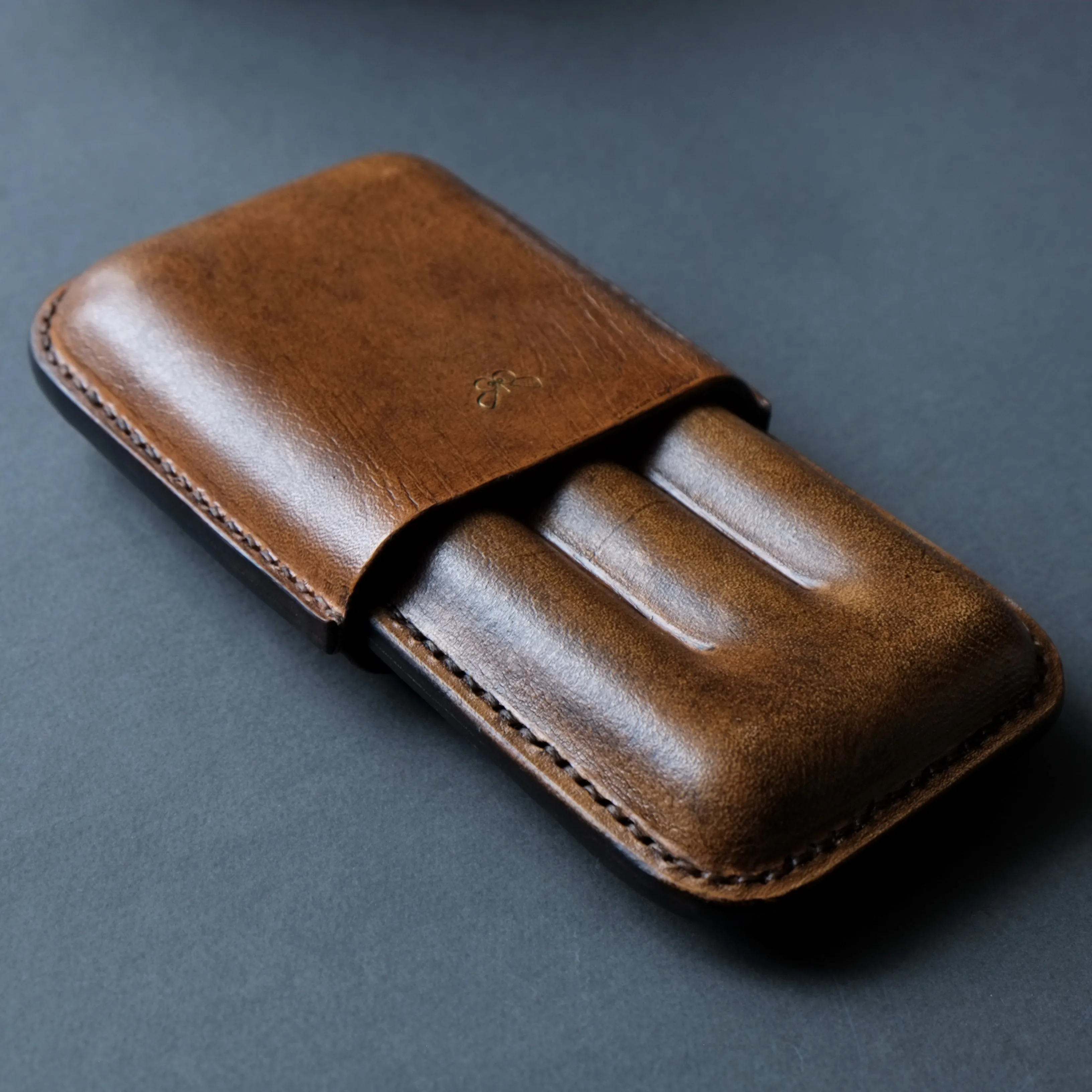 LEATHER CIGAR CASE / TAN