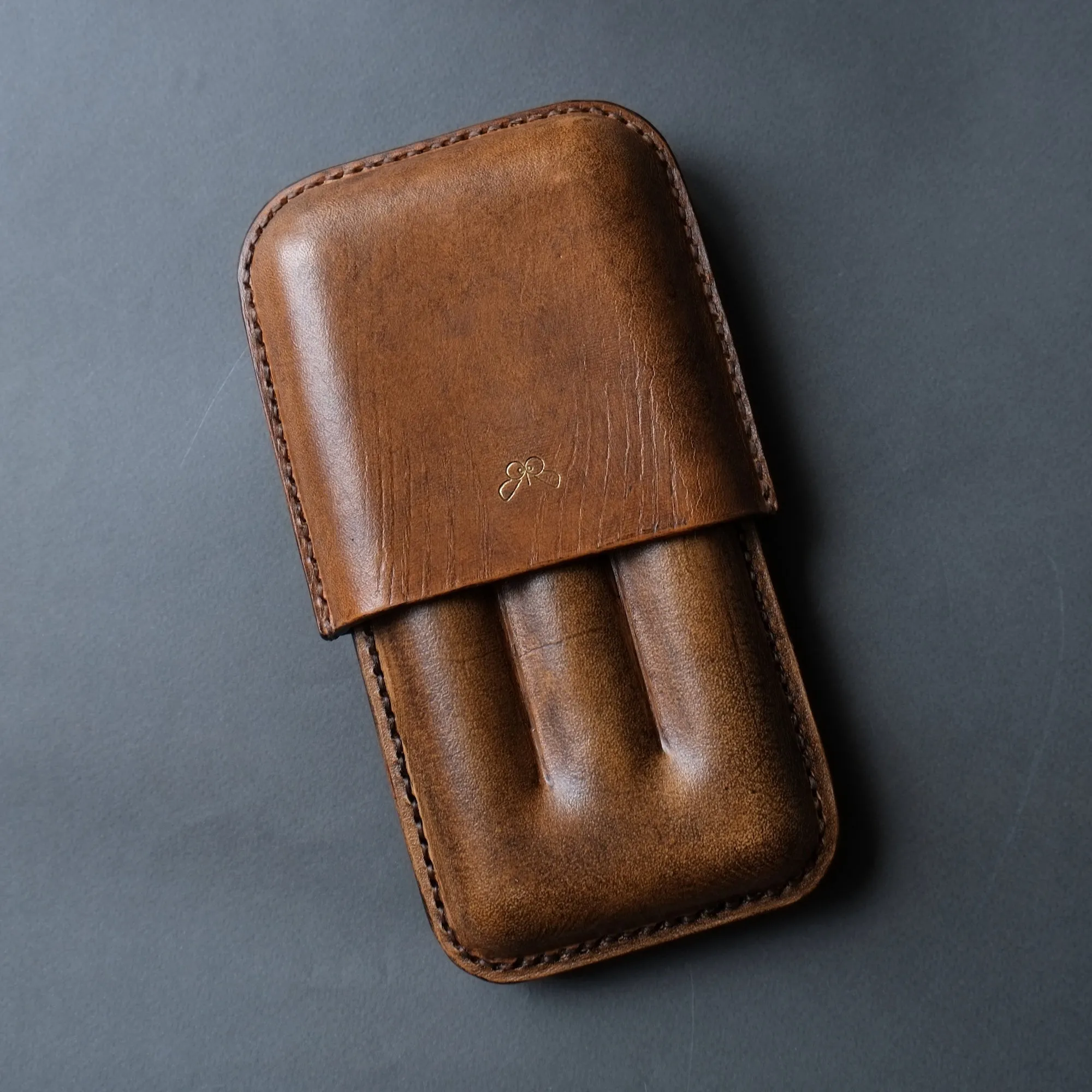 LEATHER CIGAR CASE / TAN
