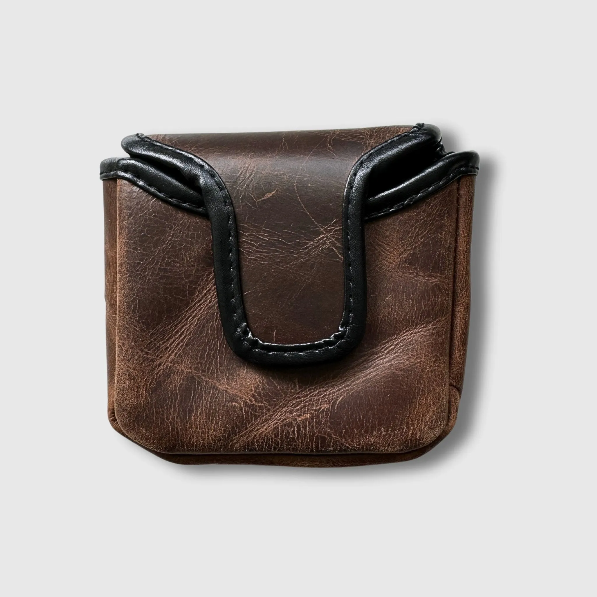 Leather Golf Putter Cover (Mallet) - Brown